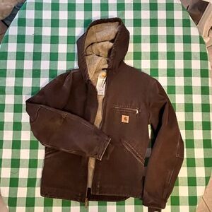 Carhartt Brown Sherpa-Lined Outerwear
